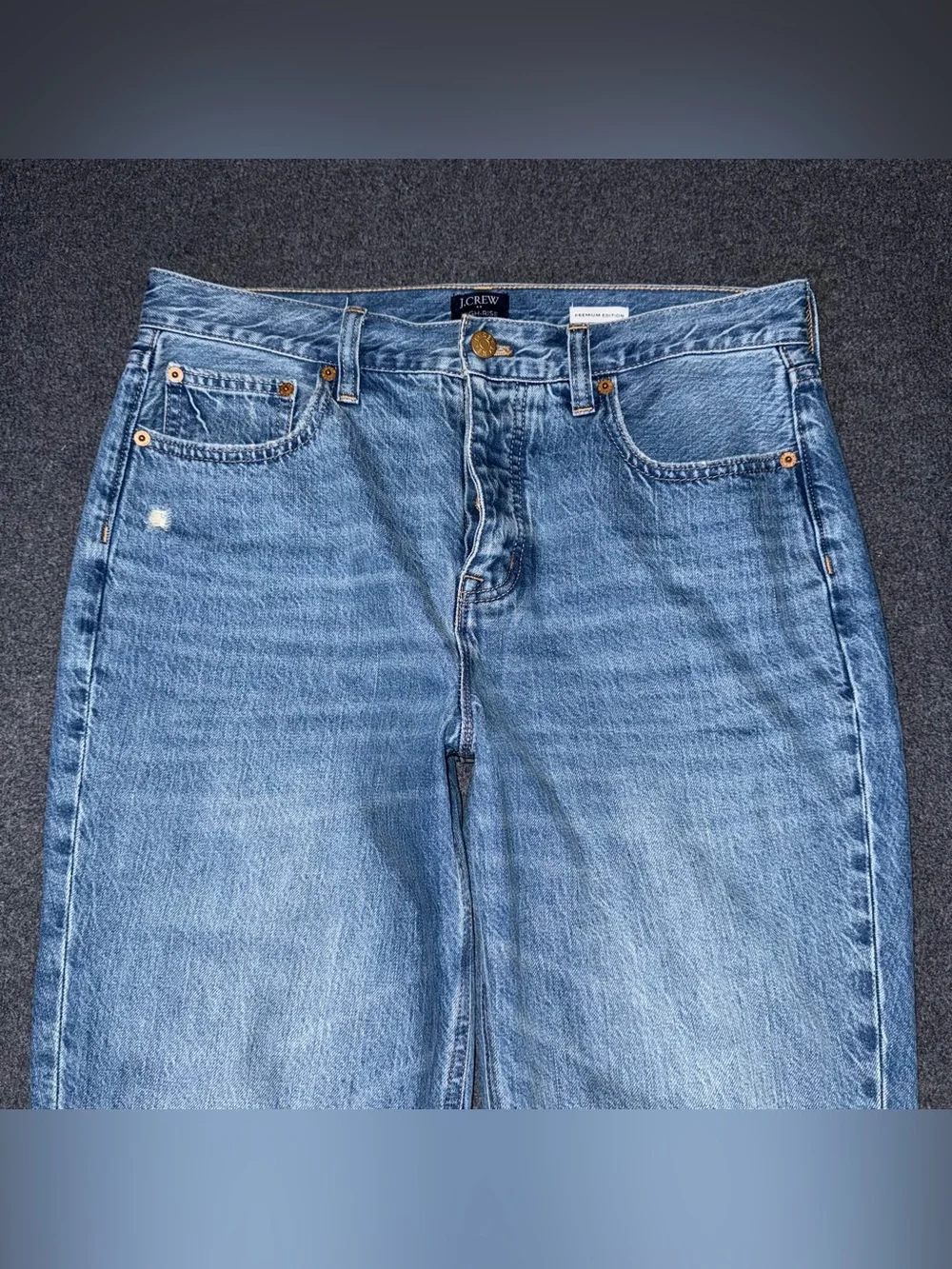 J.Crew Premium Edition High Rise Straight Leg Jeans Women’s 29 Button Fly BT081
